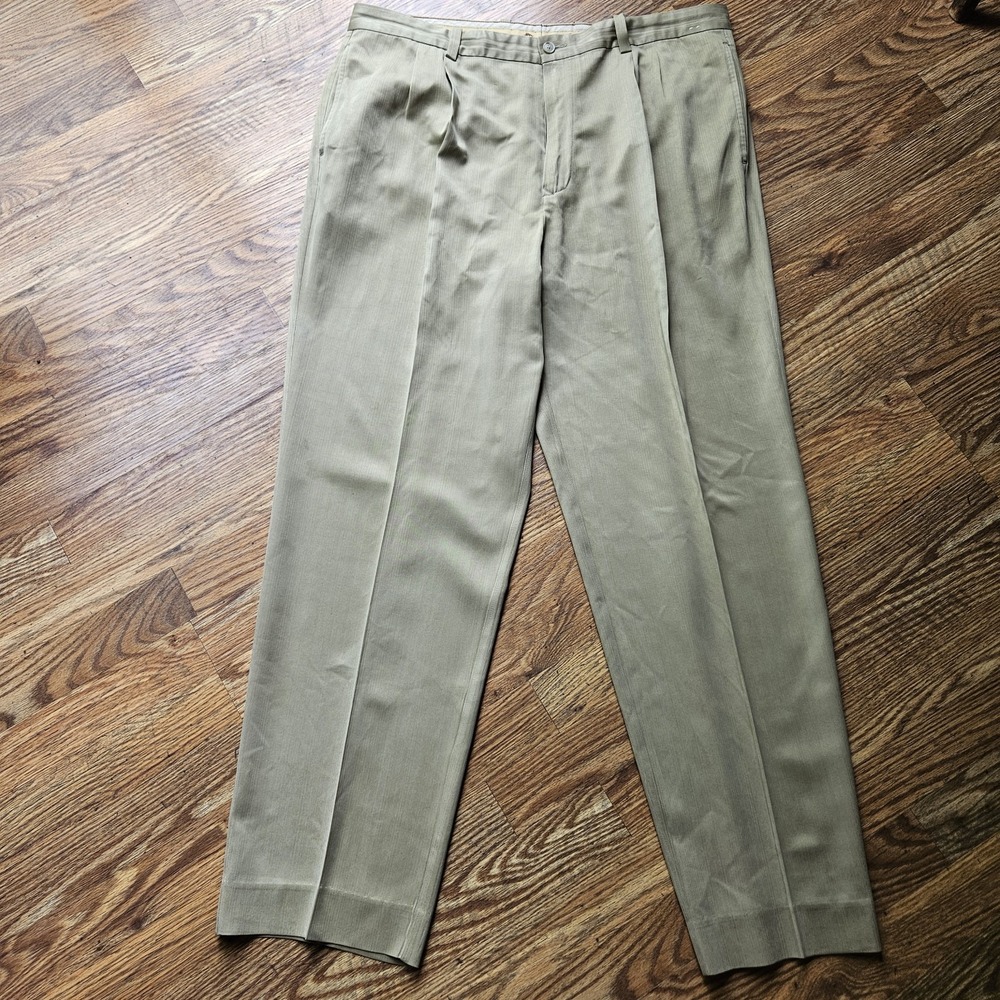 Tommy Bahama Mens Silk 38x32 Island Bamboo Performance 5-Pocket Pants Khaki Tan